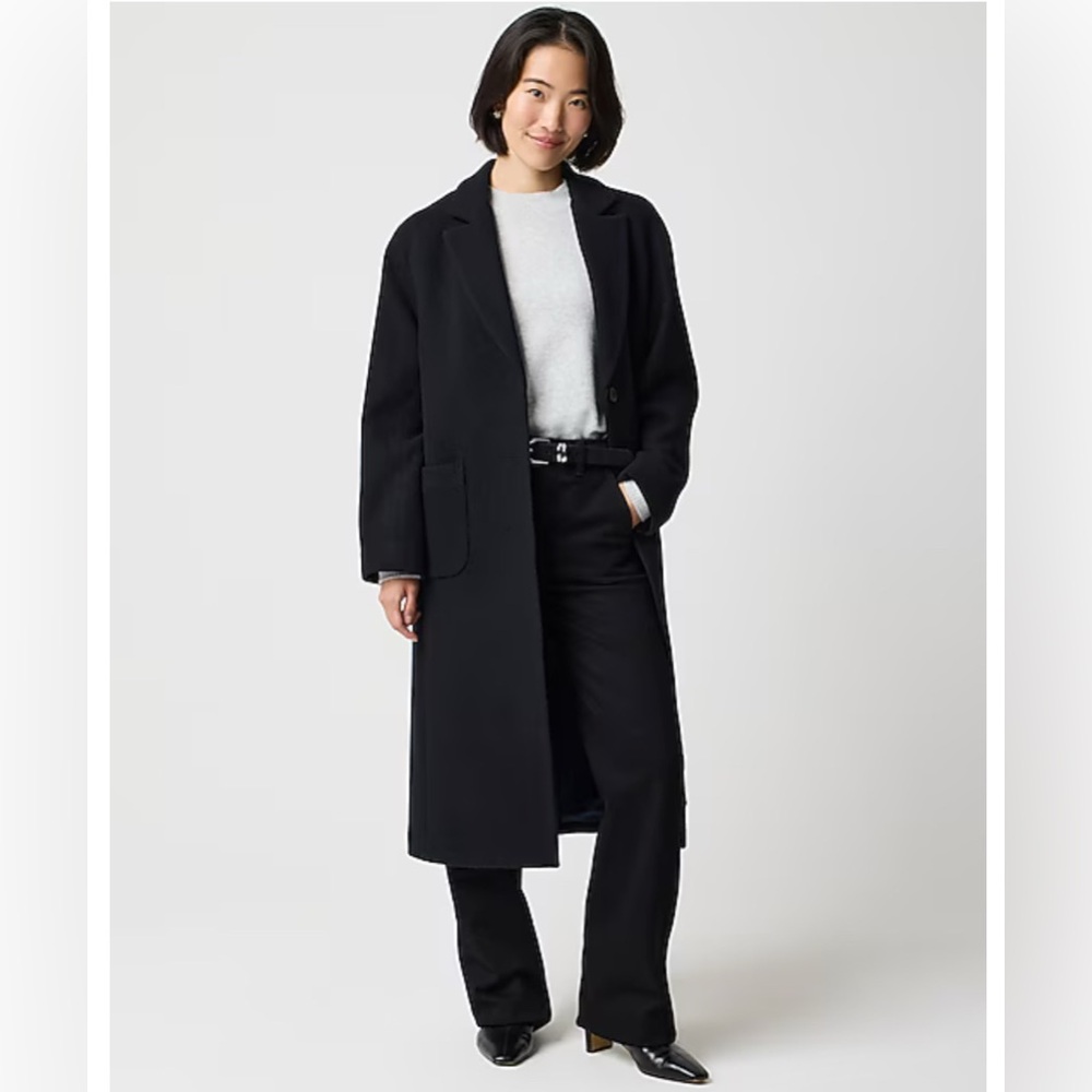 J Crew FactoryWool-blend patch-pocket topcoat